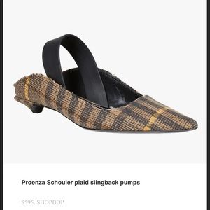 Proenza Schouler Plaid Slingbacks